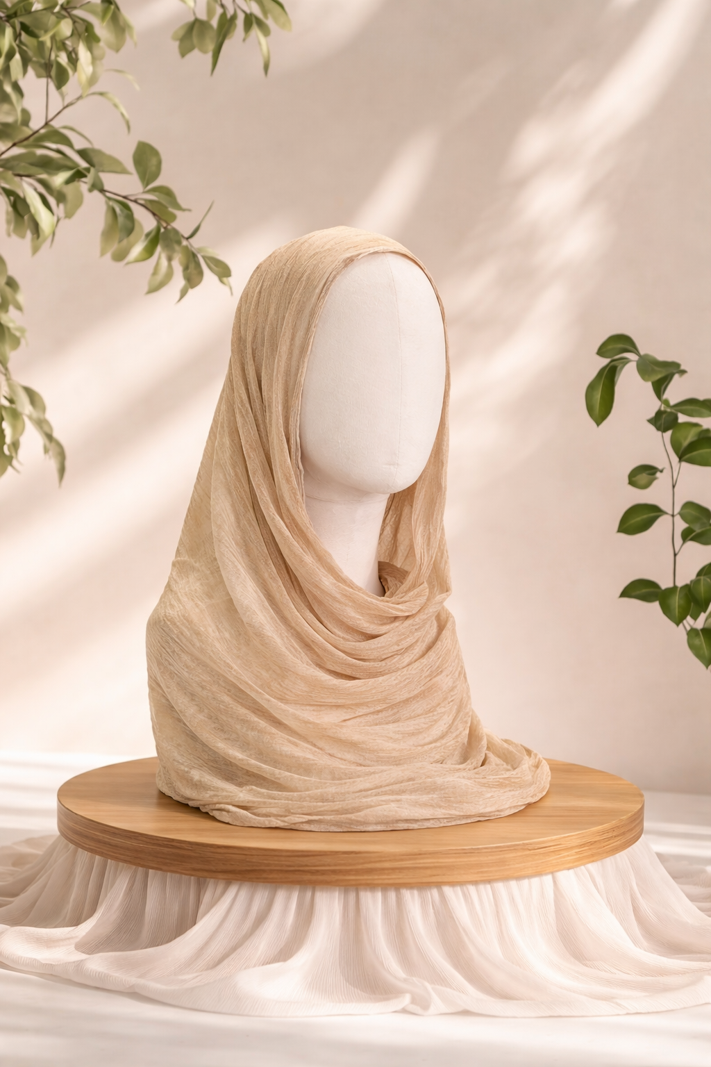 ruffled linen hijab skin nz modest fashion auckland breathable non slip hijab