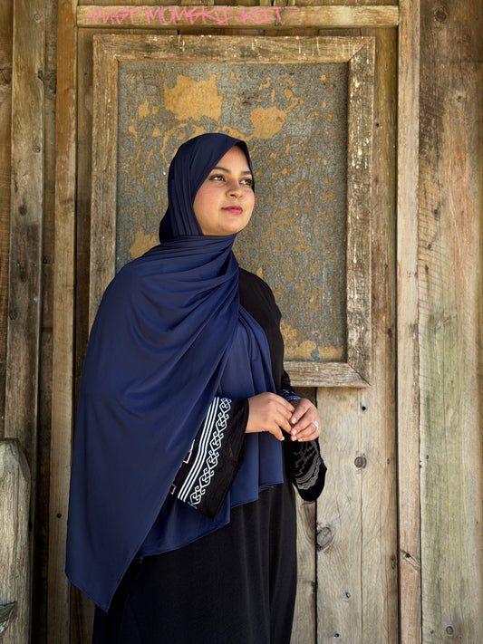 liquid-jersey-hijab-navy-glossy-nz