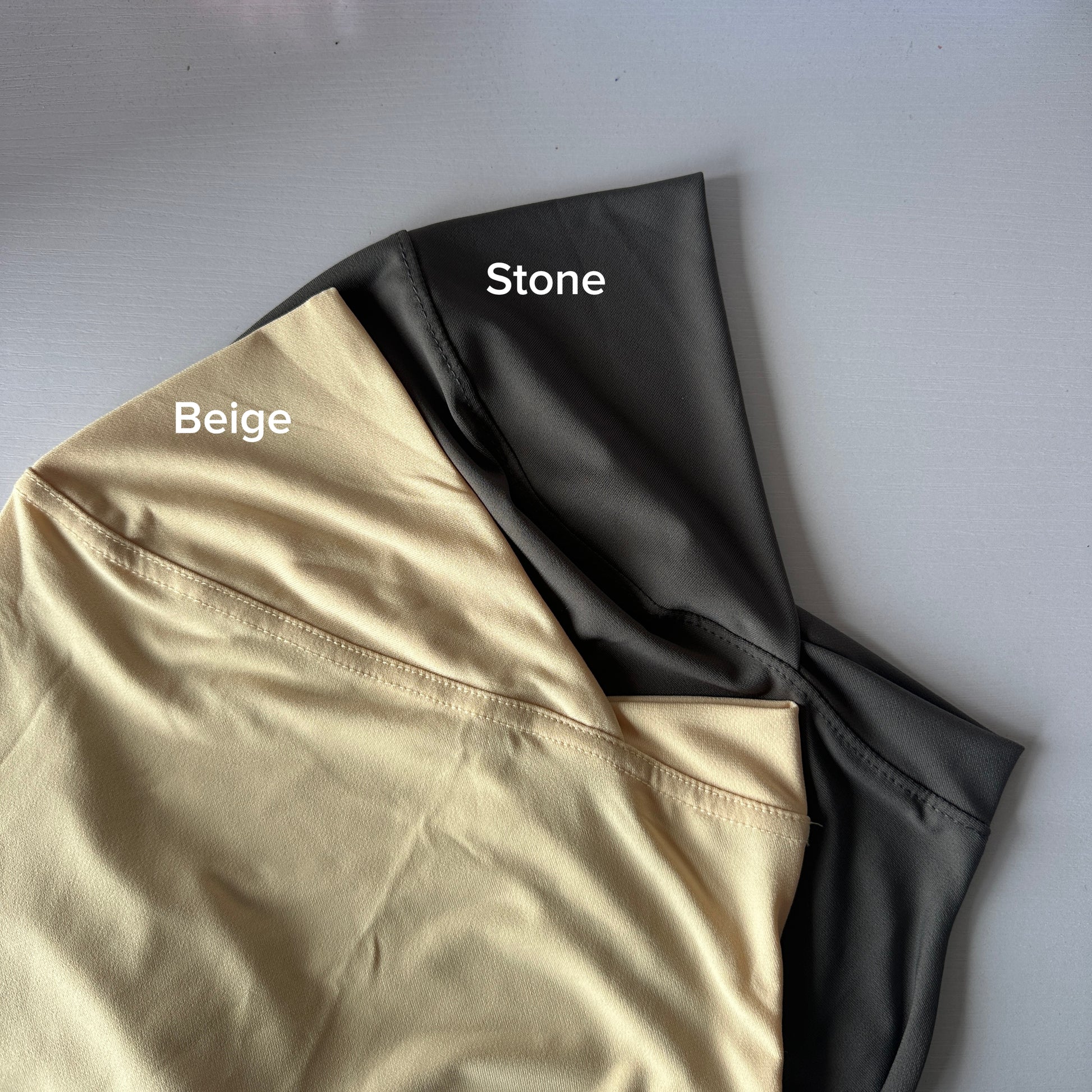 Front view of liquid jersey slip-on hijab – modest wear NZ