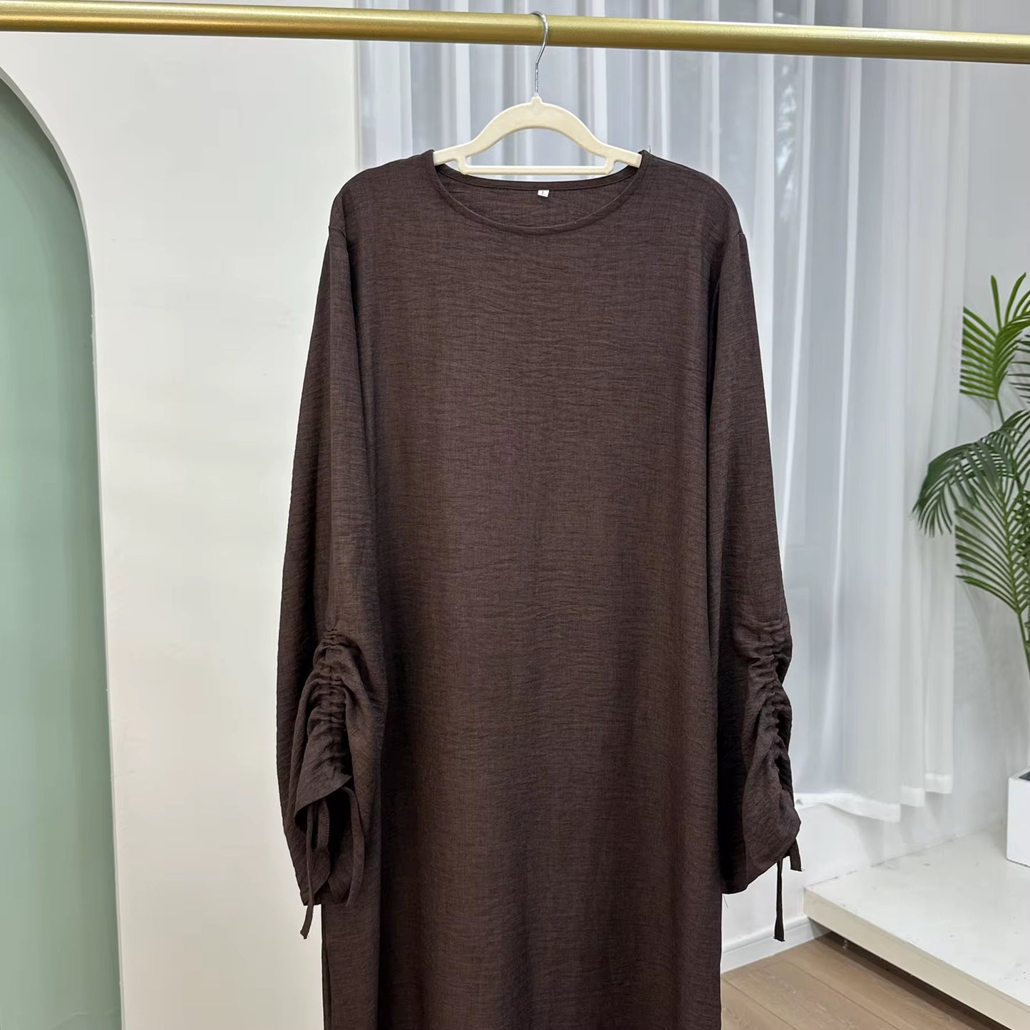 modest espresso abaya for eid or daily wear hijabaan available in auckland