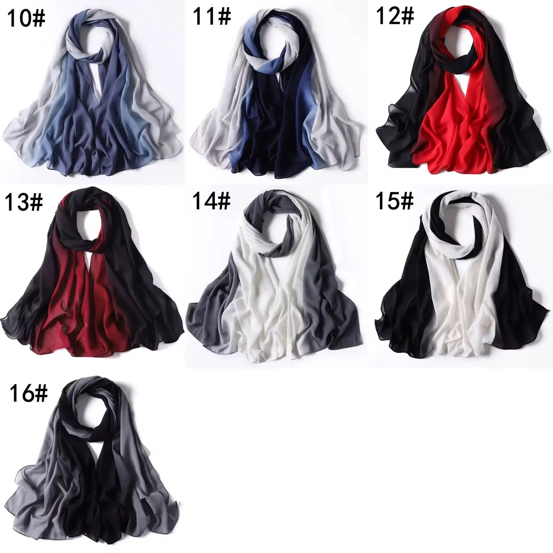 Light ombre hijab ideal for layering and feminine styling