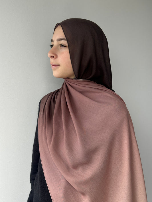 Ombre Modal Hijab – dual-tone fading hijab made from 100% modal by Hijabaan NZ