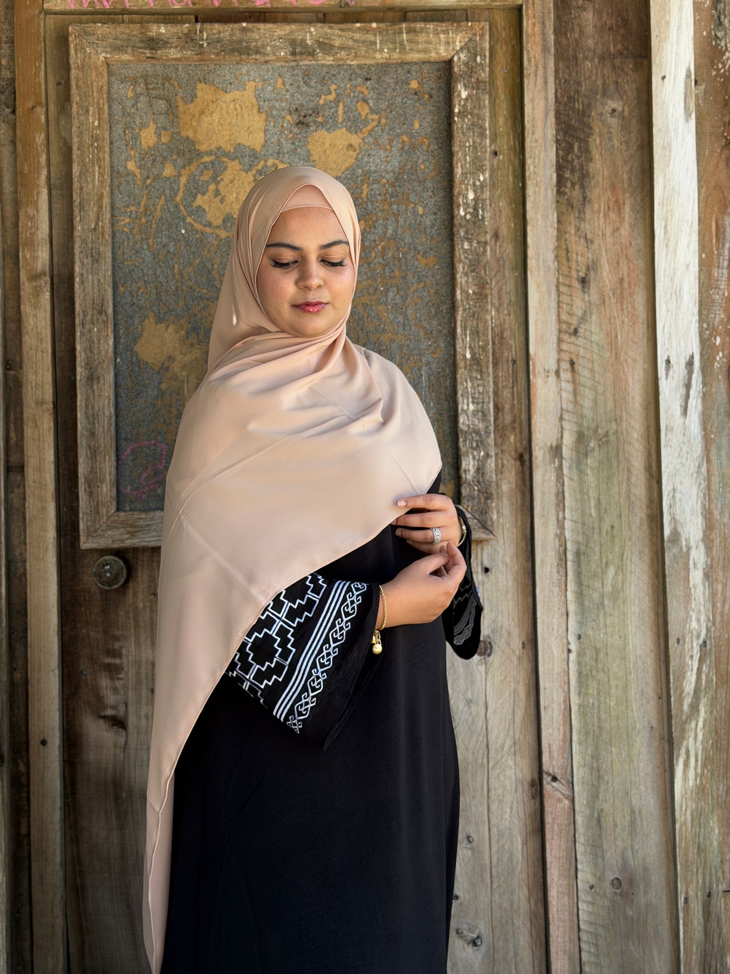 premium-chiffon-hijab-beige-luxury-nz