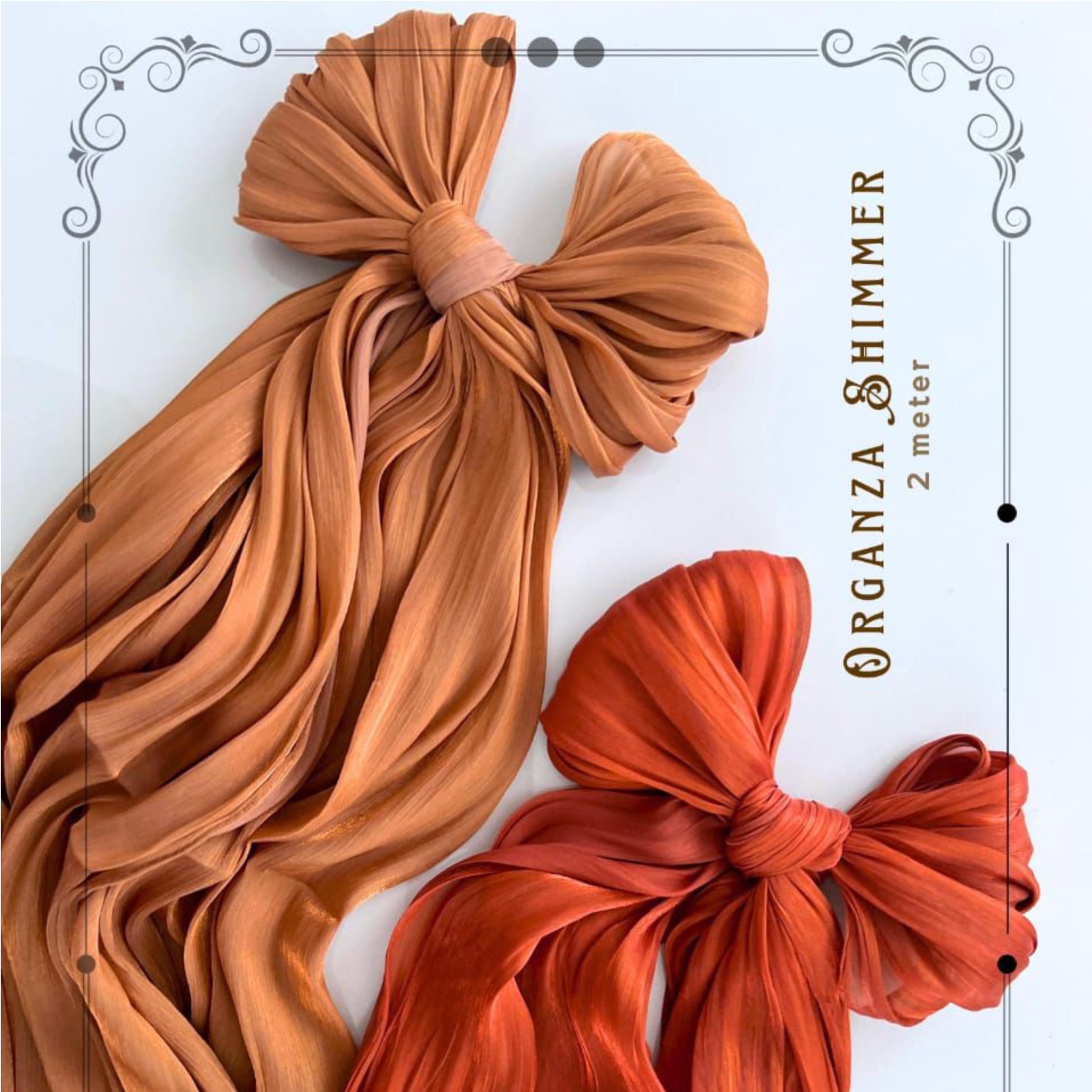 Premium hijab in glossy organza with full-length drape