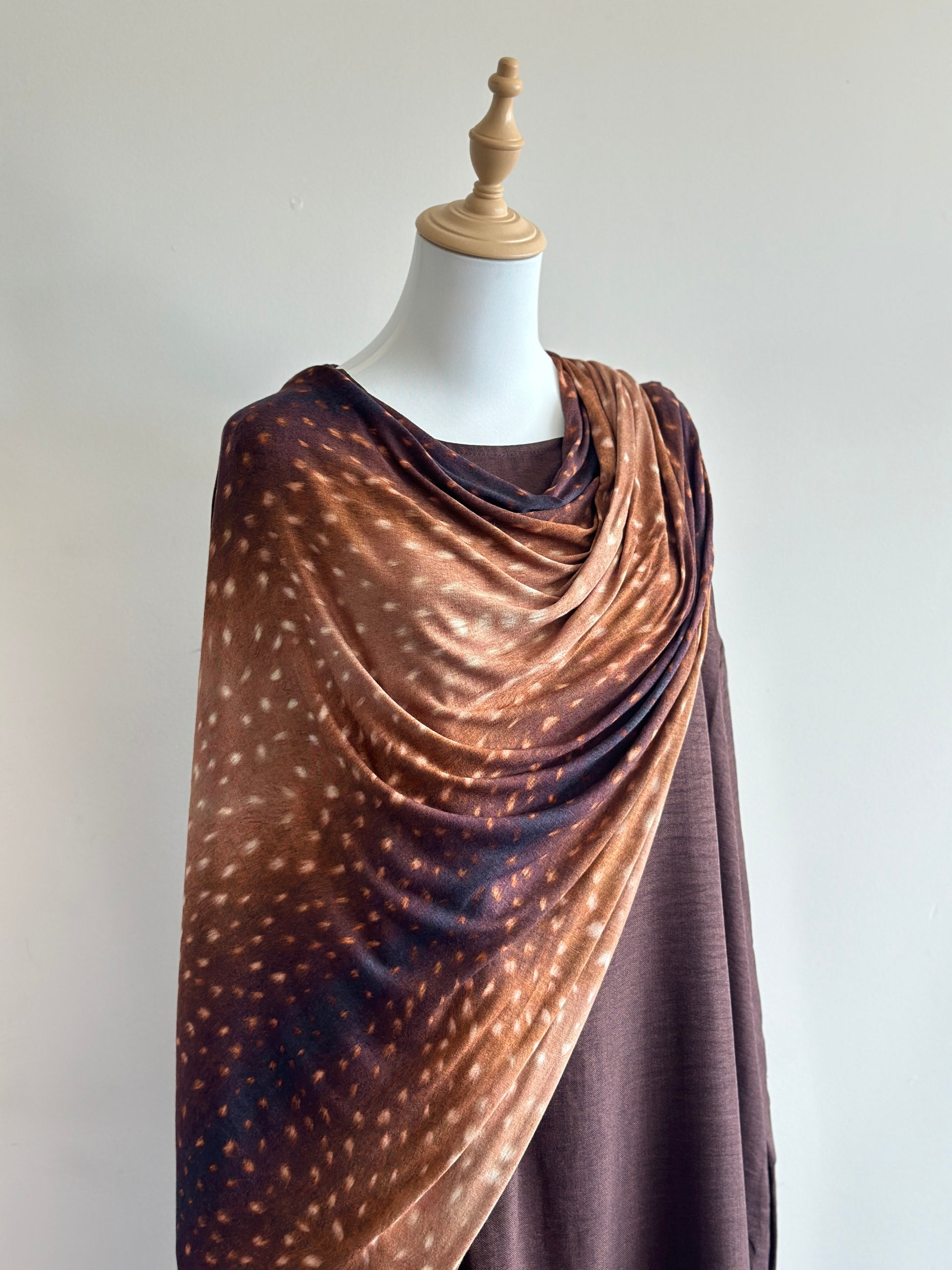 Printed Jersey Hijab Deer double-sided cotton jersey – Hijabaan NZ