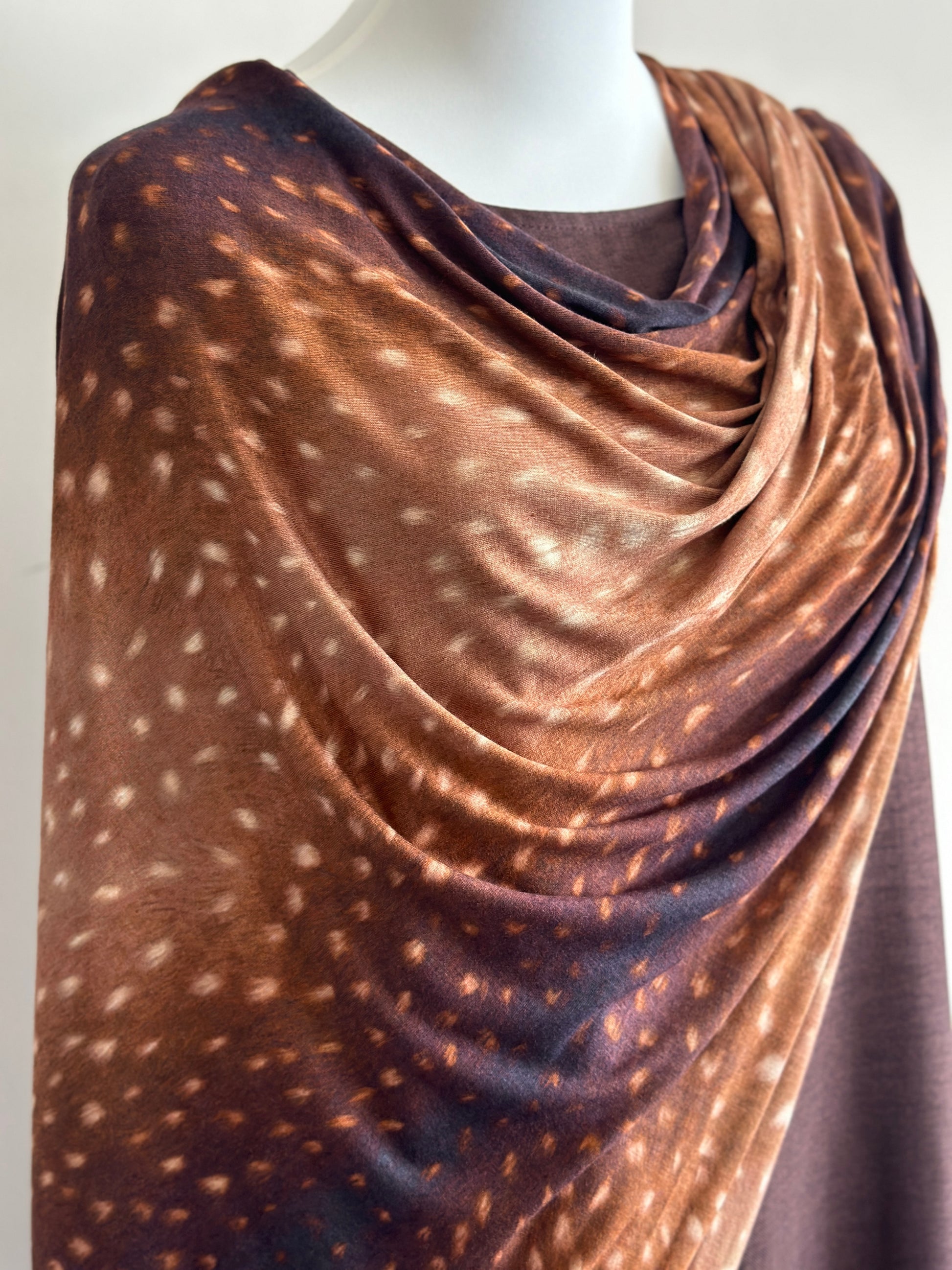 Deer print jersey hijab with soft stretchy fabric – Hijabaan Auckland