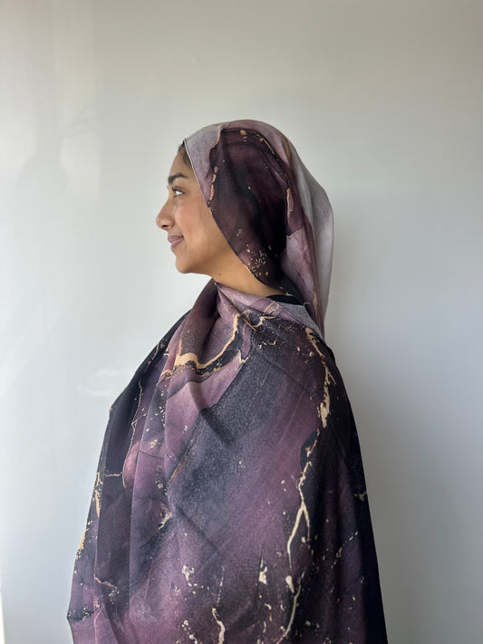 Printed Modal Hijab – Galaxy print, soft breathable modal from Hijabaan NZ