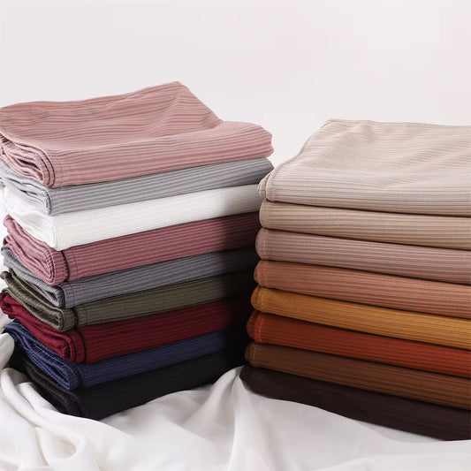 Ribbed jersey hijab with breathable stretch and no-slip grip – Hijabaan NZ