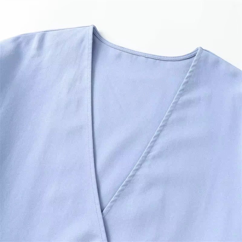 Sahara Co-ord Set – back view of cotton linen modest wear outfit