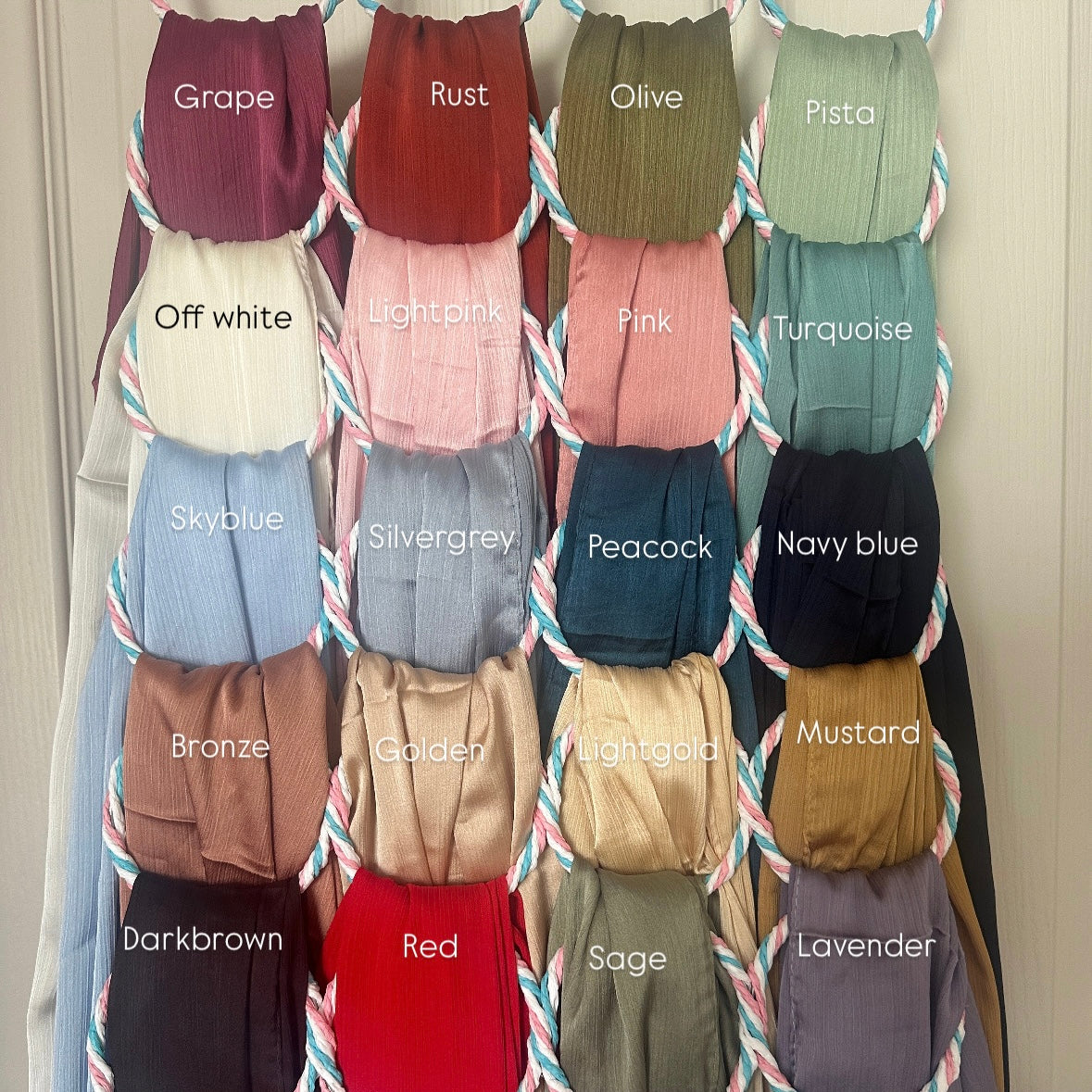 Non-slip satin hijab with a lightly textured drape – Hijabaan NZ