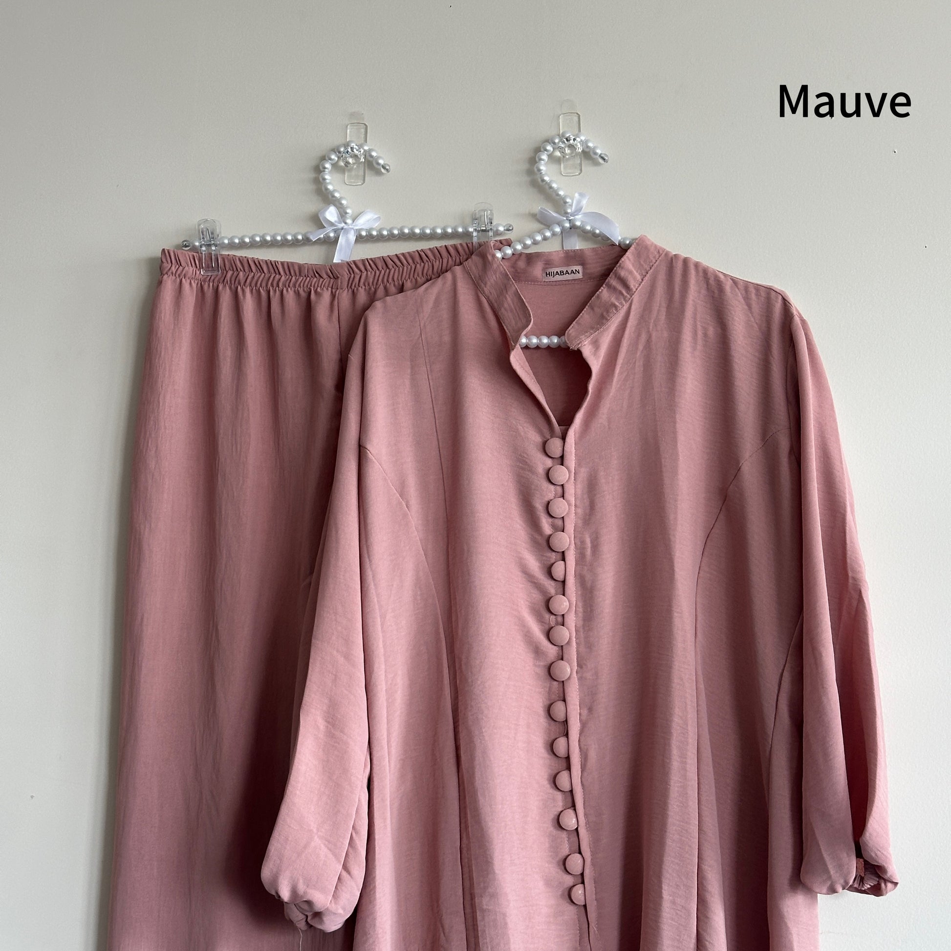 Mauve Yusra Co-ord Set – soft crush fabric daily wear NZ